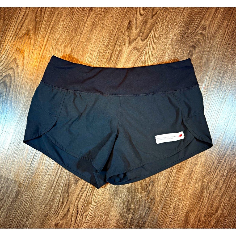 New Balance Women's Black Running Jogging Shorts Size S Drawstring Pockets
